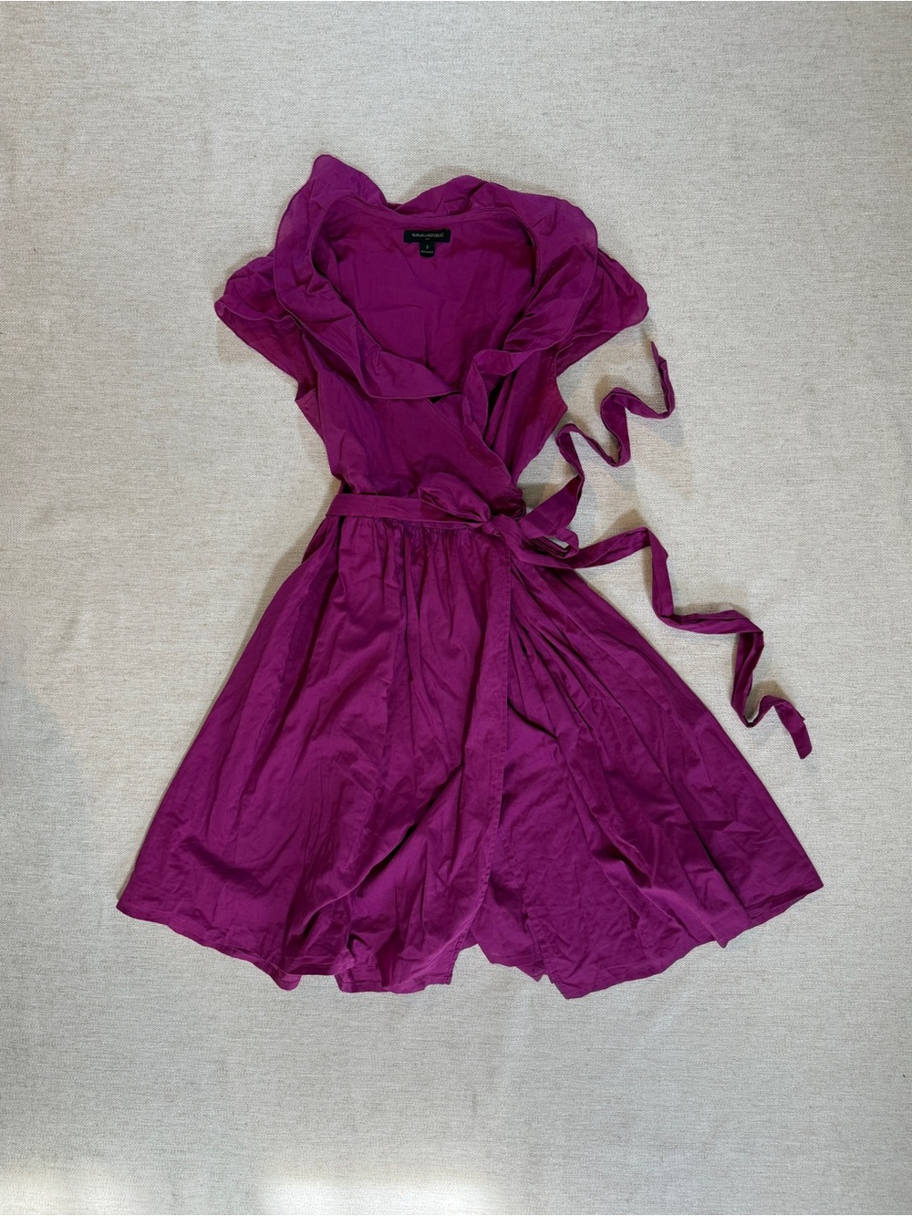 Banana Republic Fuchsia Wrap Dress with Tie Waist